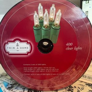Trim a home 400 clear lights. New unopened